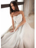 Classic Ivory Organza Tea Length Wedding Dress